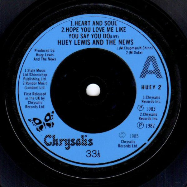 Huey Lewis & The News : The Heart And Soul E.P. (7", EP, Gat)