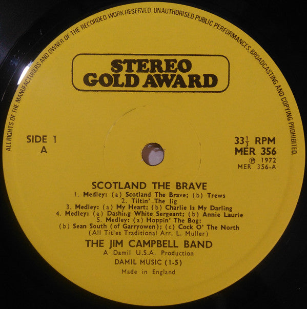 The Jim Campbell Band : Scotland The Brave (LP)