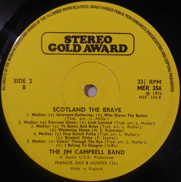 The Jim Campbell Band : Scotland The Brave (LP)