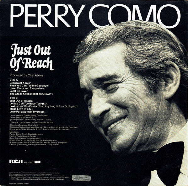 Perry Como : Just Out Of Reach (LP)
