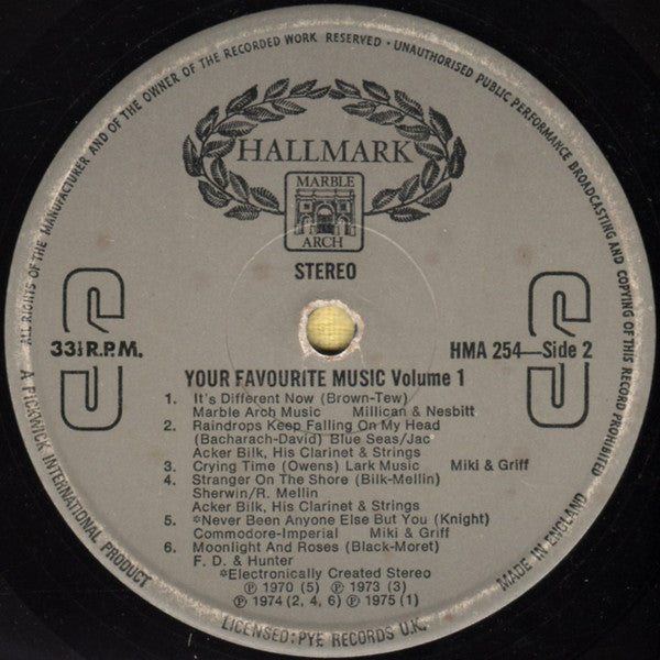 Millican & Nesbitt / Miki & Griff / Acker Bilk His Clarinet And Strings : Your Favourite Music Vol. 1 (LP, Comp, RM)