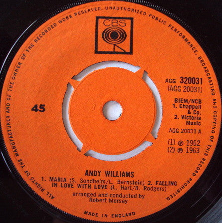 Andy Williams : Andy Williams (7")