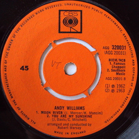 Andy Williams : Andy Williams (7")