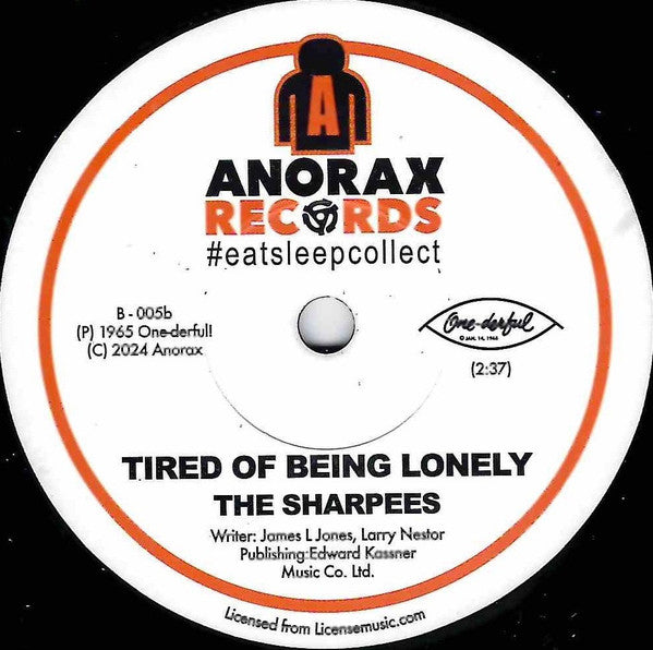 The Sharpees : Go On And Laugh / Tired Of Being Lonely (7", Ltd)