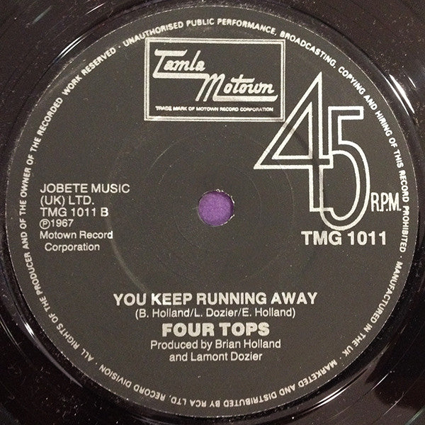 Four Tops : Walk Away Renee (7", Single, RP, Sol)