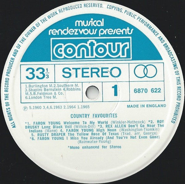 Various : Country Favourites (LP, Comp)