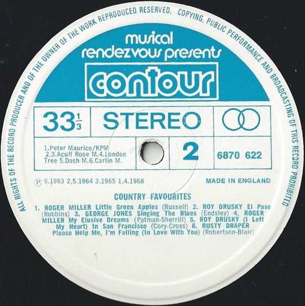 Various : Country Favourites (LP, Comp)