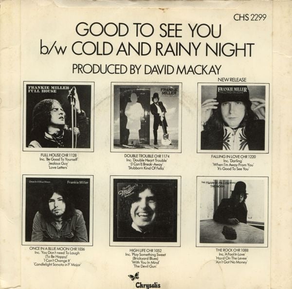 Frankie Miller : Good To See You (7", Single, Blu)