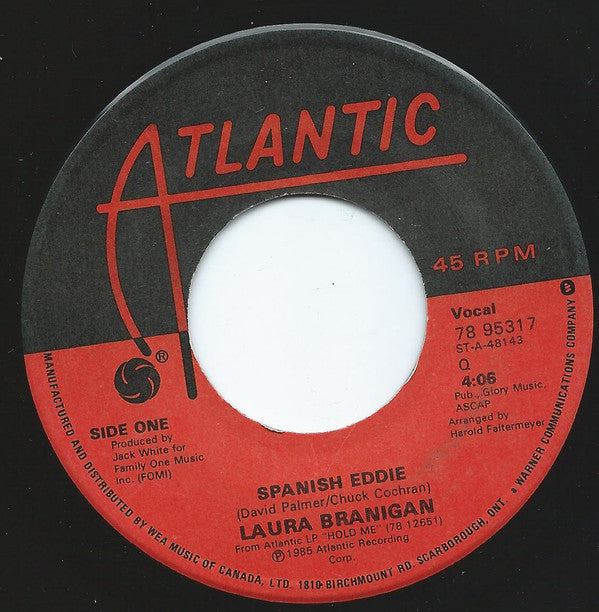 Laura Branigan : Spanish Eddie / Tenderness (7", Single)