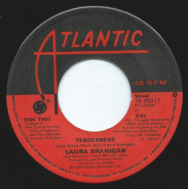 Laura Branigan : Spanish Eddie / Tenderness (7", Single)