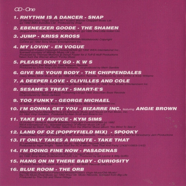 Various : The Best Of Dance 92 (2xCD, Comp)