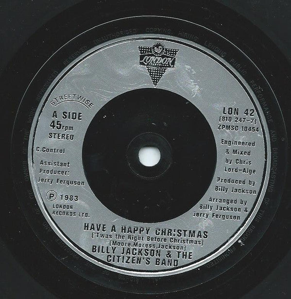 Billy Jackson & The Citizens' Band : Have A Happy Christmas ('Twas The Night Before Christmas) (7", Single)