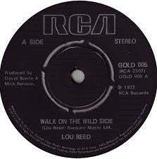 Lou Reed : Walk On The Wild Side (7", RE, Bla)