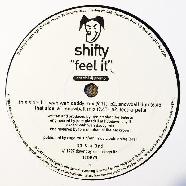 Shifty (2) : Feel It (12")