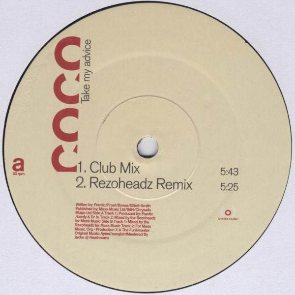 Coco : Take My Advice (12", Promo)