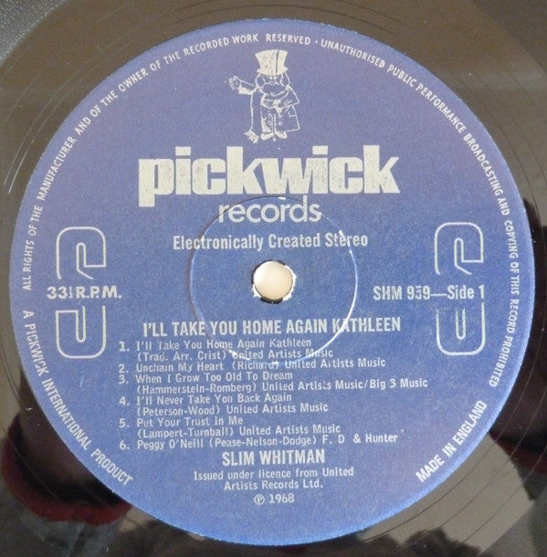 Slim Whitman : I'll Take You Home Again Kathleen (LP, Comp)