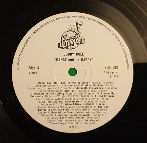 Bobby Cole (2) : Dance And Be Happy (LP)