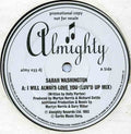 Sarah Washington : I Will Always Love You (12", Promo)