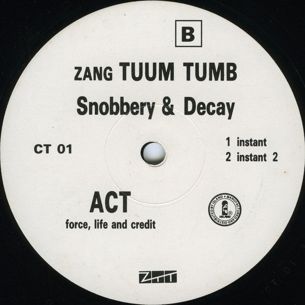 Act : Snobbery & Decay (Moonlighting Mix) (The Herbie (From Mastermind) Mixes) (12", Promo)