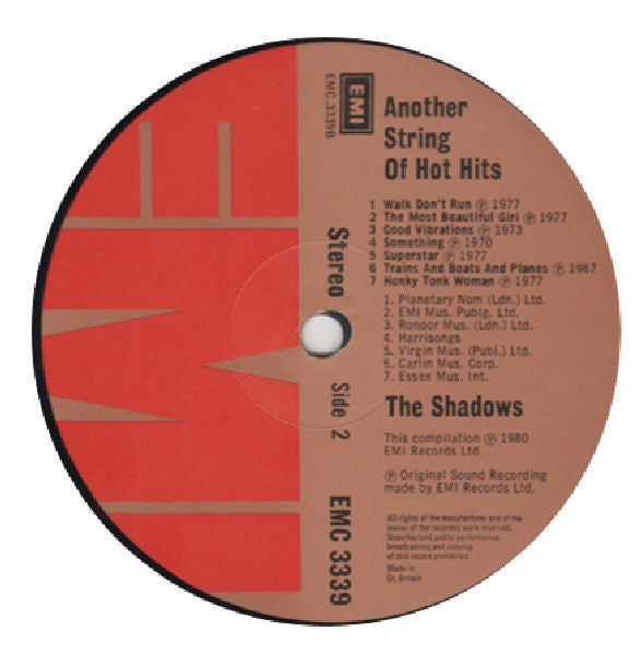 The Shadows : Another String Of Hot Hits (LP, Comp)