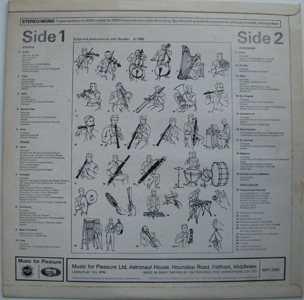 Sir Adrian Boult Featuring Members Of London Philharmonic Orchestra : Sir Adrian Boult Introduces The Instruments Of The Orchestra (LP)