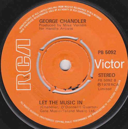 George Chandler : It's All Over Now (7", Single)