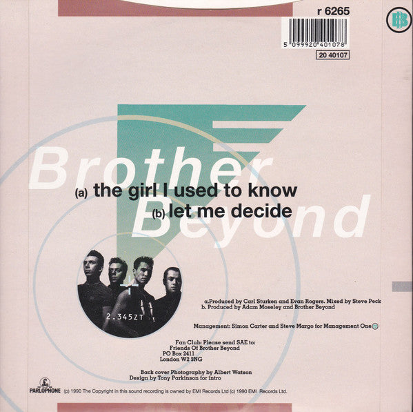 Brother Beyond : The Girl I Used To Know (7", Single)