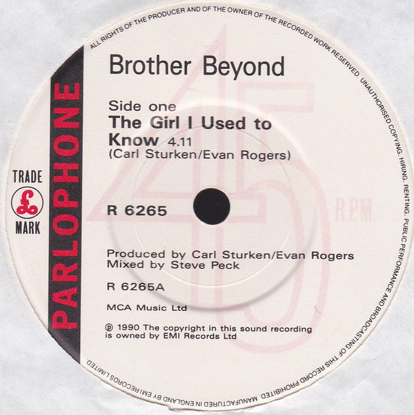 Brother Beyond : The Girl I Used To Know (7", Single)