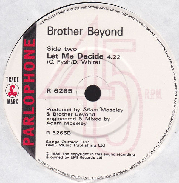Brother Beyond : The Girl I Used To Know (7", Single)