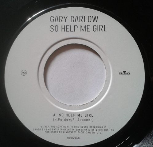 Gary Barlow : So Help Me Girl (7", Promo, Juk)