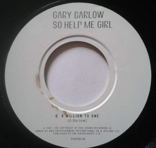 Gary Barlow : So Help Me Girl (7", Promo, Juk)