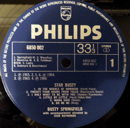 Dusty Springfield : Star Dusty (LP, Comp)