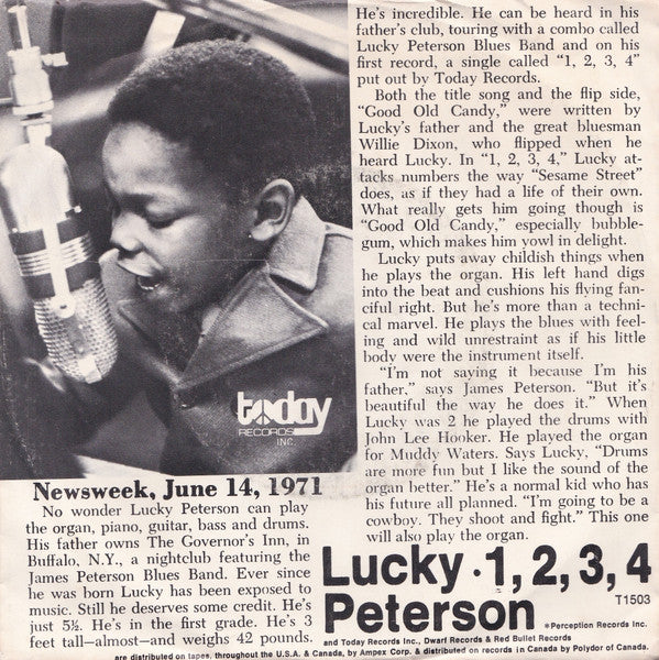 Lucky Peterson Blues Band : 1-2-3-4 (7", Single)