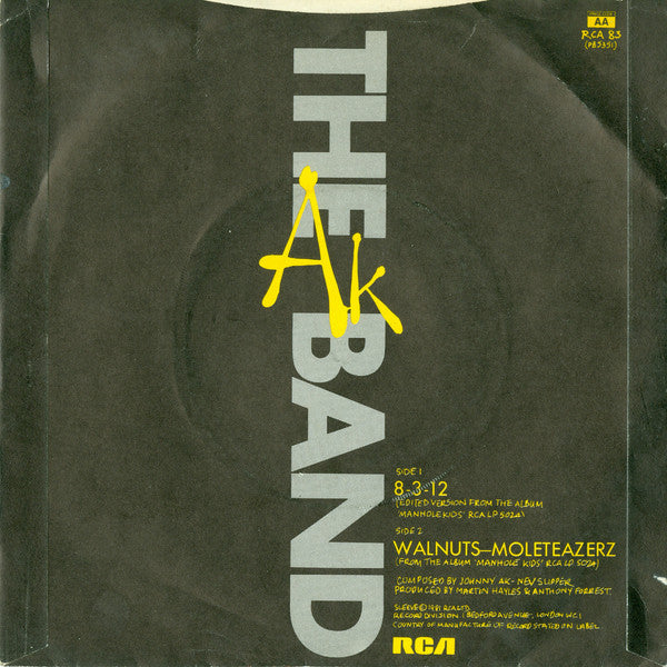 The Ak Band : 8-3-12 (7", Single, Sol)