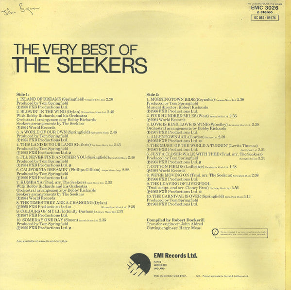 The Seekers : The Very Best Of The Seekers (LP, Comp, RM)