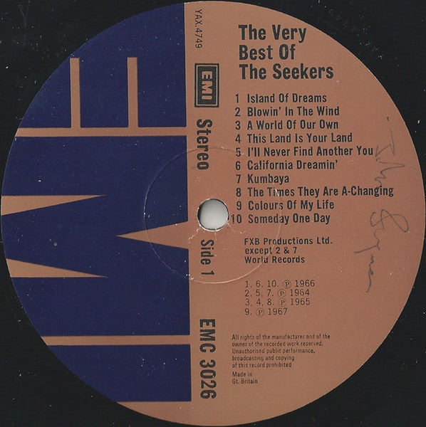 The Seekers : The Very Best Of The Seekers (LP, Comp, RM)