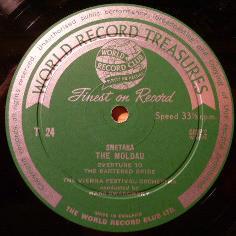 Franz Schubert / Bedřich Smetana / Wiener Festspielorchester Conducted By Hans Swarowsky : Incidental Music To "Rosamunde" - The Moldau - Overture To "The Bartered Bride" (LP, Album, Mono, Club)