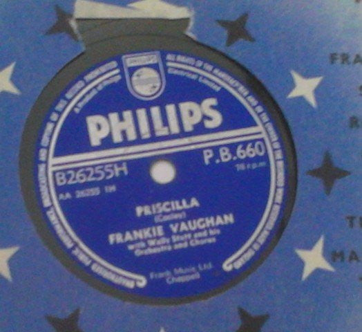Frankie Vaughan With Wally Stott And His Orchestra And Chorus : Priscilla / The Garden Of Eden (Shellac, 10")