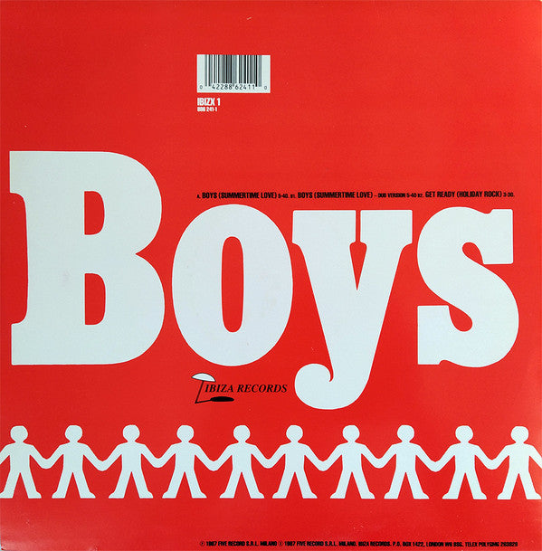Sabrina : Boys (Summertime Love) (12", Single)