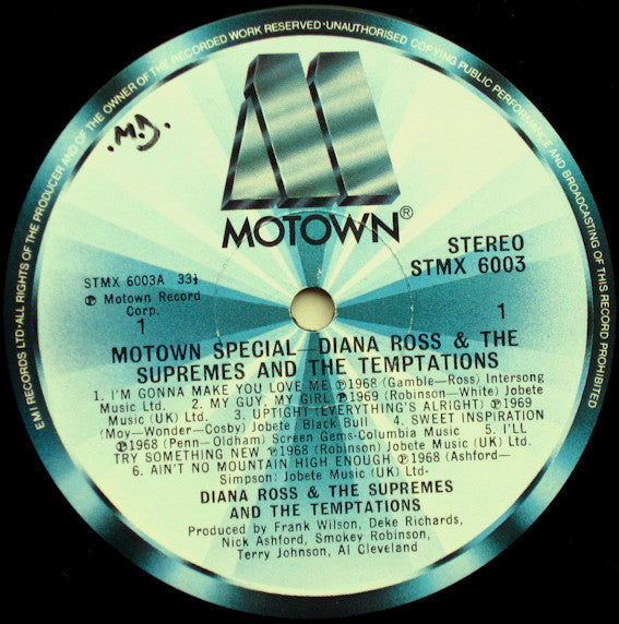 The Supremes And The Temptations : Motown Special Diana Ross & The Supremes And The Temptations (LP, Comp)