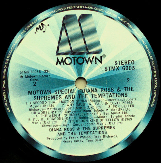 The Supremes And The Temptations : Motown Special Diana Ross & The Supremes And The Temptations (LP, Comp)