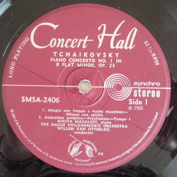 Pyotr Ilyich Tchaikovsky, Frédéric Chopin, Nikita Magaloff, The Hague Philharmonic Conducted By Willem Van Otterloo : Piano Concerto No. 1; Krakowiak (LP)
