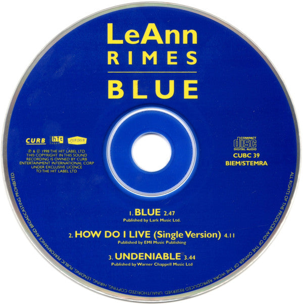 LeAnn Rimes : Blue (CD, Single)