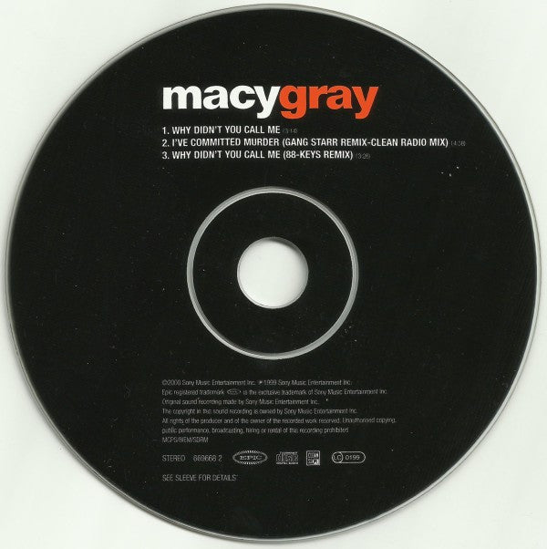 Macy Gray : Why Didn't You Call Me (CD, Single)