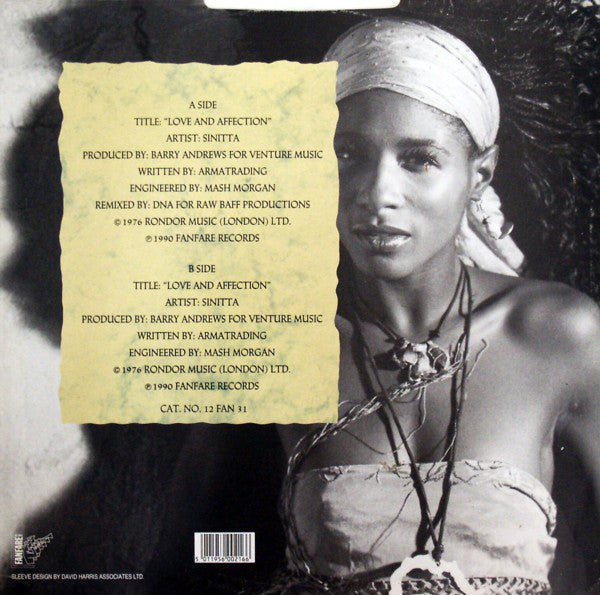 Sinitta : Love & Affection (DNA Remix) (12", MP)
