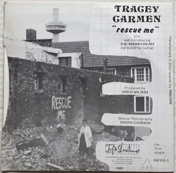 Tracey Carmen / The Mainstream : Rescue Me / Infrarfni (Infra) (7", Single)