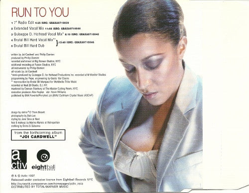 Joi Cardwell : Run To You (CD, Single)