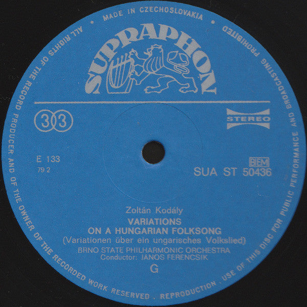 Paul Hindemith / Zoltán Kodály : Symphonic Metamorphoses Of Themes By C. M. Weber / Variations On A Hungarian Folksong (LP, RP)