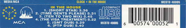 Clock : In The House (CD, Single)