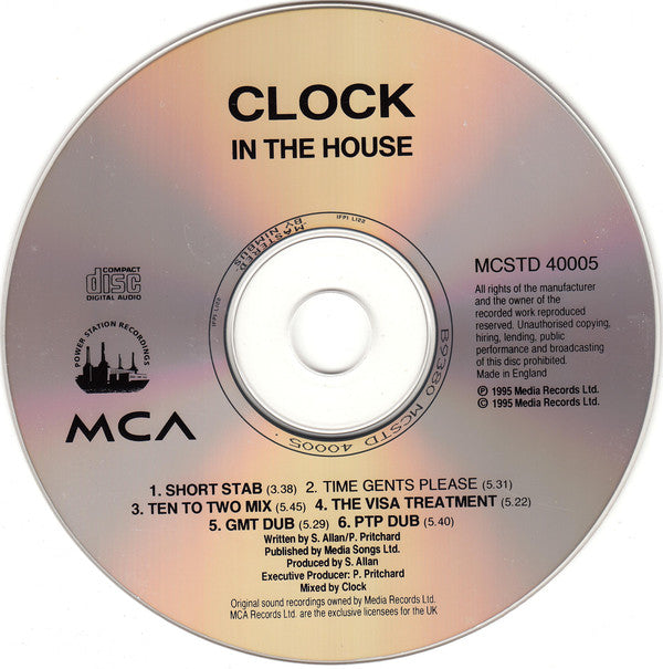 Clock : In The House (CD, Single)